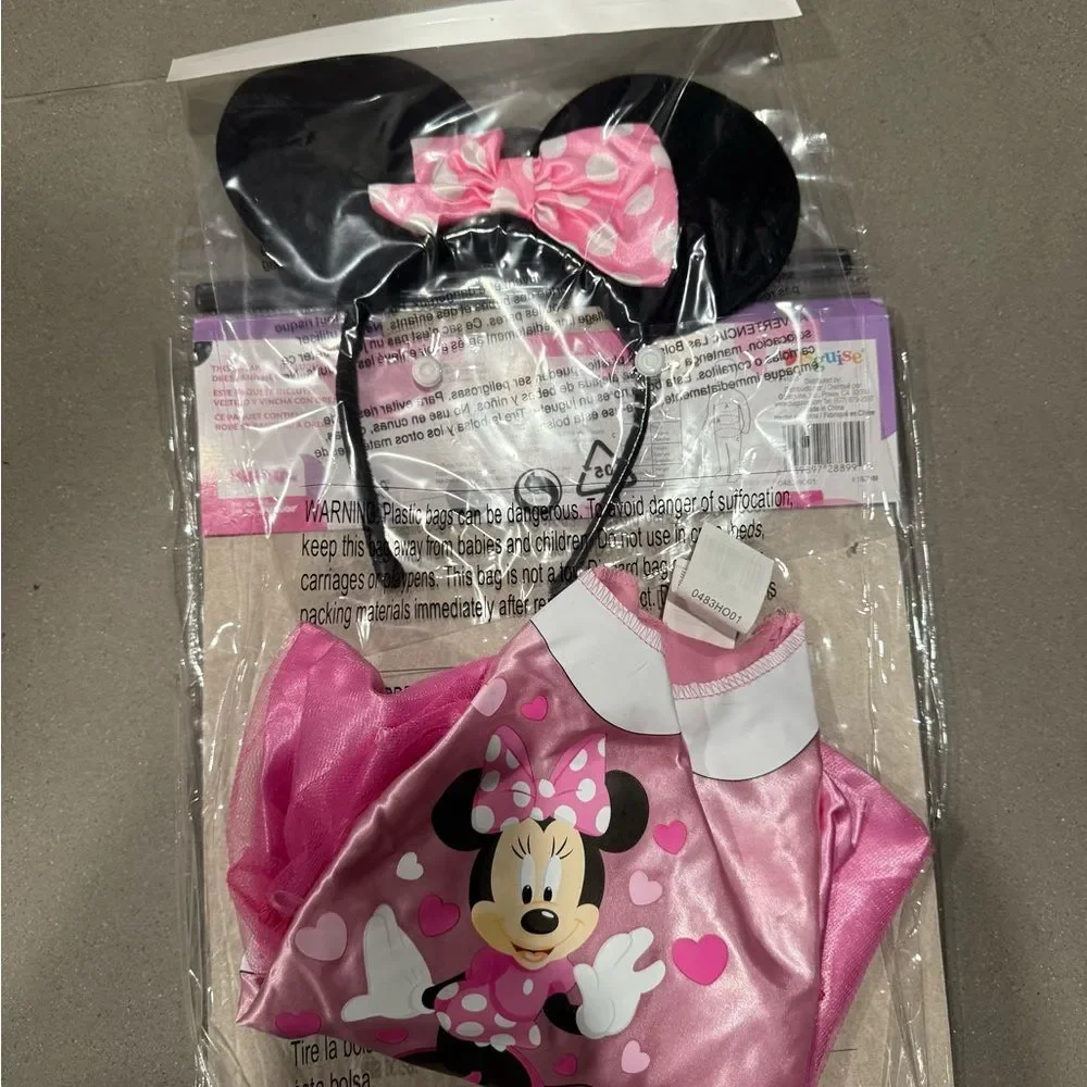 Disney Minnie Mouse Pink Dress Costume size 3-4T